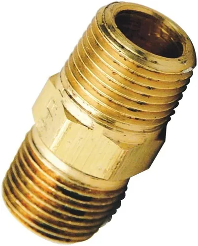 Vista 3 de MaxLLTo Replacement 3/8 Inch MIP Brass Hex Nipple for Thrifco Plumbing 9320122
