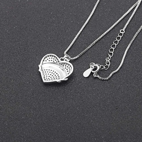 Vista 3 de Ginger Lyne Collection Pit Bull Mom Heart Necklace Pendant Box Chain Puppy Dog Doggie Jewelry for Woman Girls