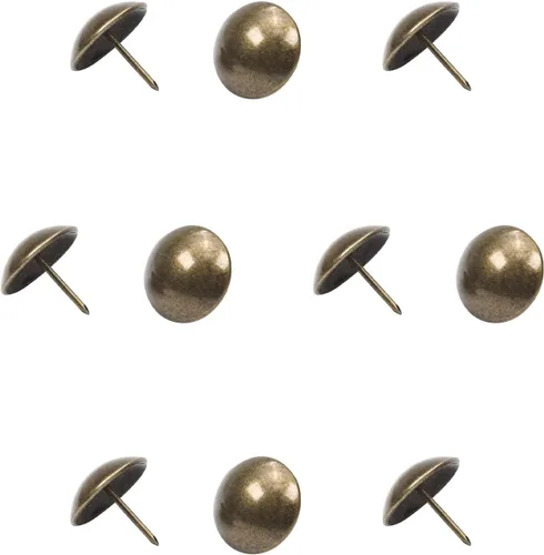 Vista 19 de MroMax 120 tachuelas de clavos para tapicería de 0.47 pulgadas de diámetro, hierro de estilo vintage, de metal, redondos, de 0.67 pulgadas de altura