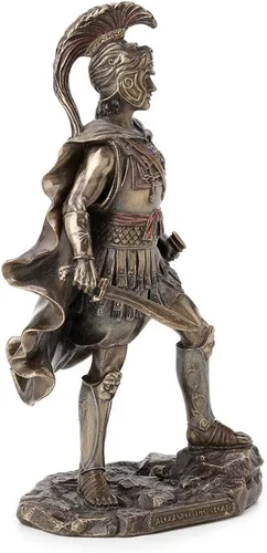 Vista 4 de Veronese Design Estatua de Alejandro el Gran Guerrero Griego Romano de 9.75 pulgadas con acabado de bronce antiguo