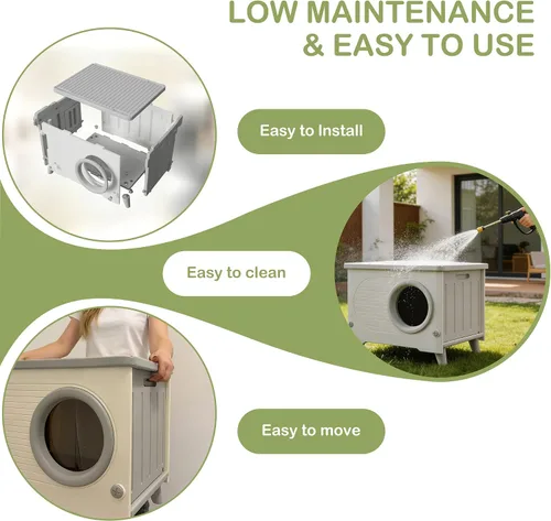 Vista 13 de Casas de gatos resistentes a la intemperie para gatos al aire libre