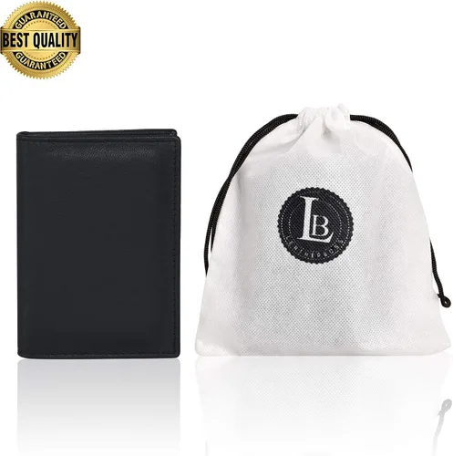 Vista 2 de LeatherBoss - Cartera plegable con forma de escudo de policía, Negro -, Billetera plegable