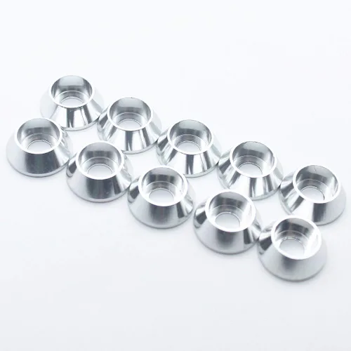 Vista 11 de 20pcs M6 Cono Arandelas de Copa Anodizado Aleación de Aluminio Junta de Tornillo Arandelas avellanadas (negro)