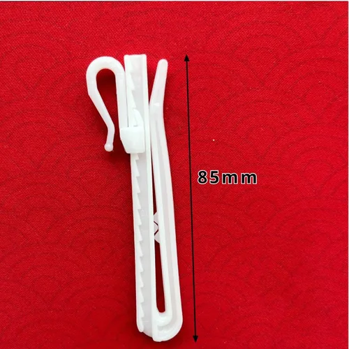 Vista 3 de TENBOR 30 ganchos de plástico de profundidad ajustable para cortinas de ventana, puerta y ducha (3.346 in)