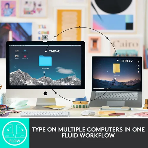 Vista 8 de Logitech MX Keys Mini - Teclado minimalista, iluminado, inalámbrico, compacto, con Bluetooth, retroiluminación, USB-C, compatible con Apple macOS
