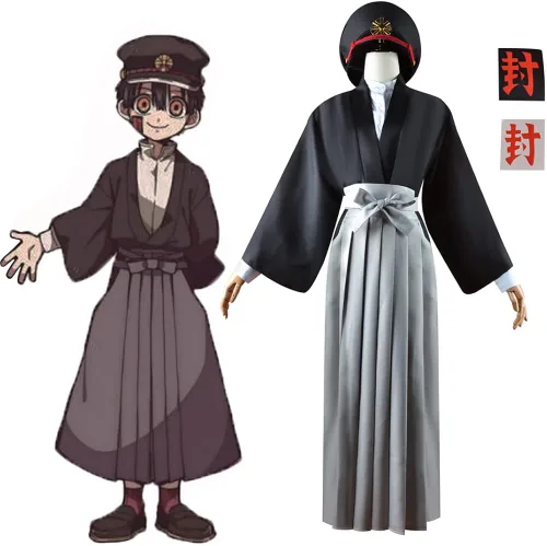 Vista 3 de RichyRichy Disfraz de anime Hanako-kun Yashiro Nene Yugi Tsukasa para disfraz de Halloween