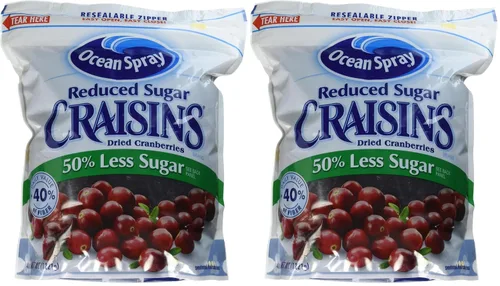 Vista 10 de Ocean Spray® Craisins®, arándanos secos con 50% menos azúcar, fruta deshidratada, bolsa de 5 onzas
