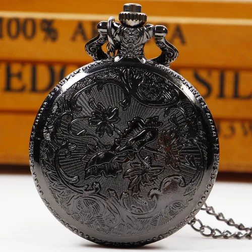 Vista 4 de Reloj de bolsillo para hombre, árabe digital reloj de bolsillo con cadena para hombre