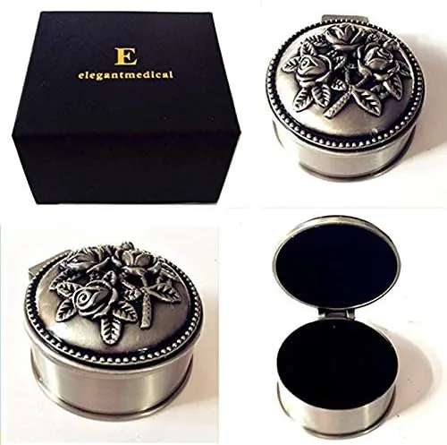 Vista 7 de elegantmedical Hecho a mano vintage plata rosa cuentas rosario católico collar cruz caja de regalo Italia crucifijo, Plata