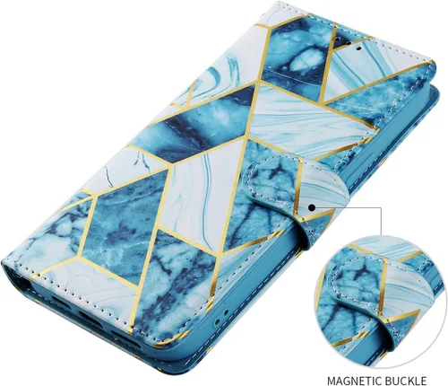 Vista 4 de Asuwish Funda compatible con Samsung Galaxy A33 5G 2022 y protector de pantalla de vidrio templado, tarjetero de cuero con función atril, funda