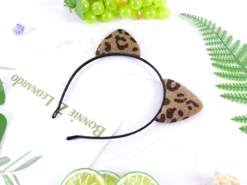 Vista 7 de Bonnie Z. Leonardo Jaguar Ears - Diadema con orejas de gato, color marrón