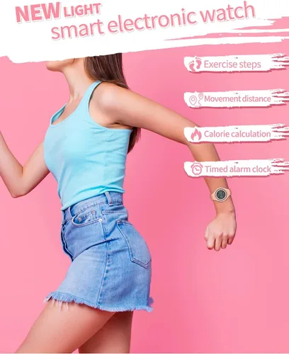 Vista 3 de Nuevo reloj digital impermeable multifunción mens relojes inteligentes alarma podómetro cronómetro cuenta regresiva estudiante deporte reloj LED