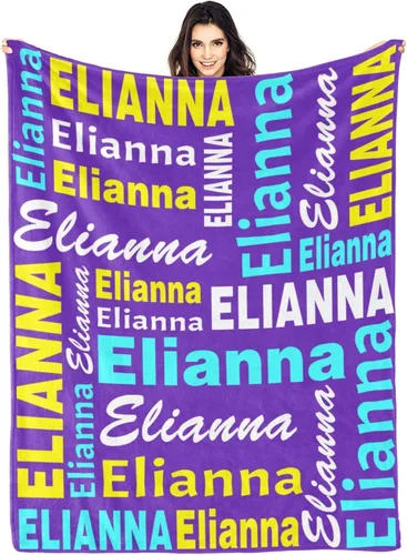 Vista 12 de Manta personalizada con nombre, manta personalizada con nombre, manta personalizada para adultos, niños y bebés, manta personalizada con monograma
