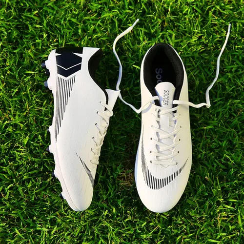 Vista 5 de WCCICSS Zapatos de fútbol para hombre zapatos de fútbol con tacos para adultos césped firme deportes al aire libre