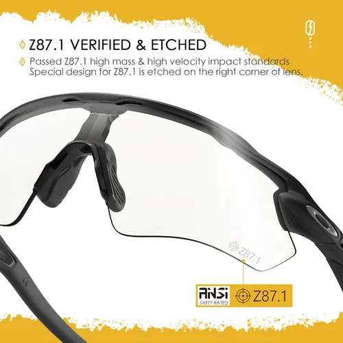 Vista 39 de Lentes de repuesto ANSI Z87.1 para gafas de sol Oakley RadarLock Path ventiladas - HI-DEF fotocromático