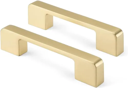 Vista 18 de Rergy - Juego de 10 tiradores dorados para gabinetes, centro de agujero de 6-1/4 pulgadas, manijas cuadradas de zinc para cajones, accesorios de Oro