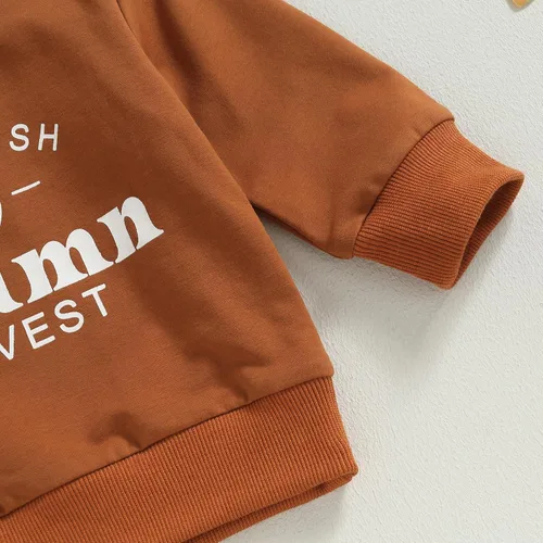 Vista 3 de YINGISFITM Traje de Halloween para bebé, ropa de otoño para niños, sudadera de Halloween, camisa de calabaza, pantalones casuales para niños