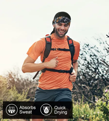 Vista 6 de MELASA Cooling Do Rags - Forro para casco de calavera, bandanas para hombres, correr, ciclismo, motocicleta