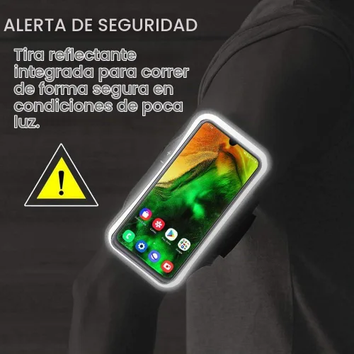 Vista 7 de Brazalete de running para Samsung Galaxy A57 A56 A55 A54 (negro)