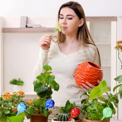 Vista 7 de 16 unidades de dispositivos de riego de plantas de 5.1 fl oz pequeños globos de riego automático para macetas de interior y exterior, globos