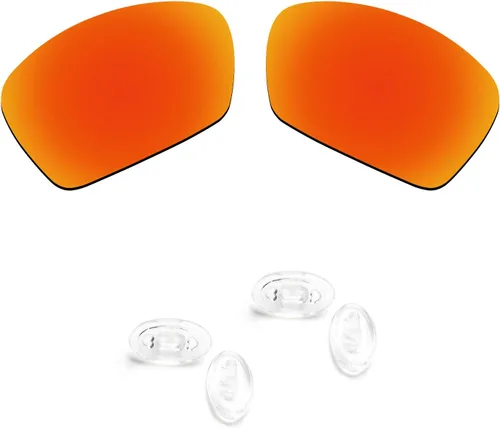 Vista 6 de Eye Opening Stuff Lentes de repuesto polarizadas y almohadillas de nariz compatibles con gafas de sol Oakley Plaintiff OO4057 Dorado