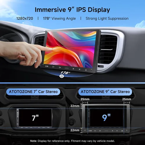 Vista 6 de A5L Estéreo Android de doble DIN de 9 pulgadas con cámara de control