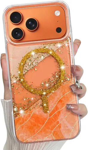 Vista 33 de Bonoma Funda magnética para iPhone 13 【Soporte para Magsafe】Protector de cámara de lujo de cristal fluorescente iridiscente con láser brillante + 2