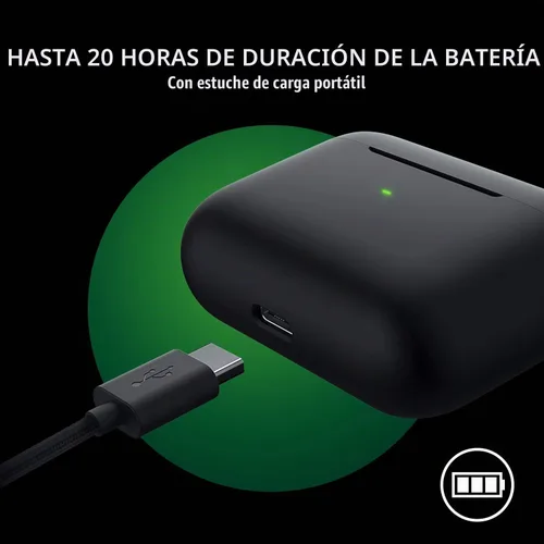 Vista 7 de Razer Hammerhead True Wireless Pro - Audífonos Bluetooth para juegos: THX Certificados - Cancelación activa híbrida avanzada de ruido - 60 ms