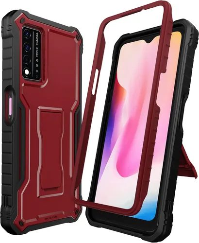 Vista 9 de Funda para T-Mobile REVVL V Plus 5G, protección de grado militar, a prueba de golpes, soporte integrado compatible con teléfono REVVL V Plus 5G Azul