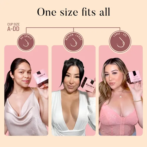 Vista 5 de Busties Kit de cinta de pecho 12 unidades fácil de usar ajuste universal cinta de pecho para levantamiento de senos cinta Bob para pechos grandes