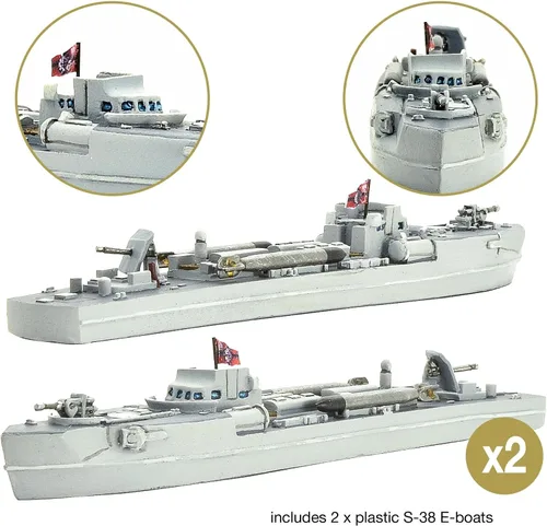 Vista 6 de Cruel Seas Strike Fast, Strike Hard! Cruel Seas Starter Set 1:300 WWII Naval Militar Wargaming Plastic Model Kit 781510001