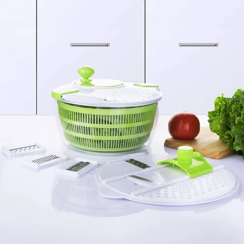 Vista 2 de 7 en 1 Multifunción Cocina Gadget Set 4L Ensalada Spinner Secador Vegetal Rallador Cortador