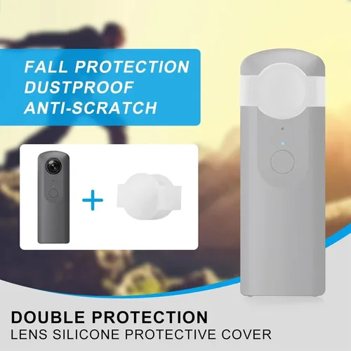 Vista 4 de PULUZ Funda Protectora de Lente PC para Cámaras Esféricas Ricoh Theta SC2 / S/V Accesorios de Cámara Adhesiva Protector de Lente