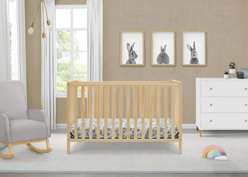 Vista 24 de Delta Children Heartland - Colchón convertible 4 en 1, color negro + Twinkle Galaxy para cuna y colchón para niños pequeños (paquete)