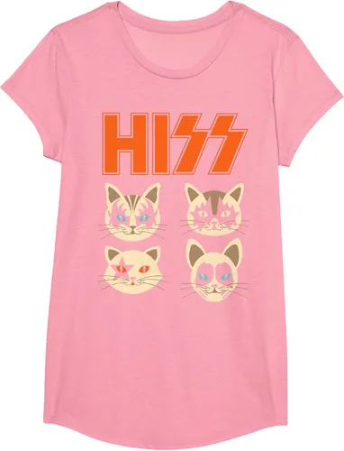 Vista 90 de Camiseta Hiss Funny Cats Kittens Rock Rockin, Negro
