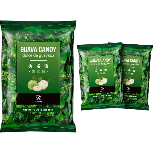 Vista 7 de Soeos Caramelos de guayaba, Classic Series China, caramelos duros de guayaba, caramelos navideños de 32 onzas (paquete de 2)