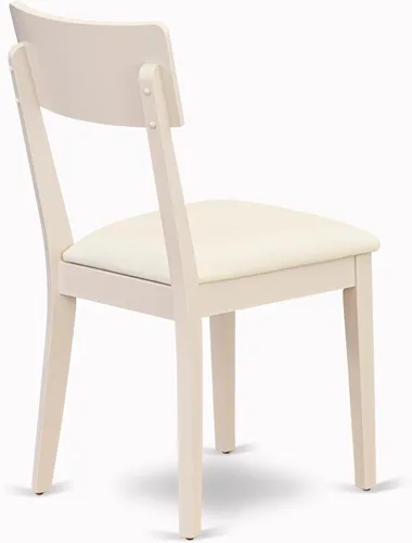 Vista 13 de East West Furniture ANAD3-LWH-LC - Juego de mesa y sillas de cocina de 3 piezas contiene una mesa de comedor redonda con pedestal y 2 sillas