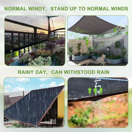 Vista 6 de DGSL Cubierta de tela de 40% sombra para invernadero con ojales, lona de malla de 6.5 pies x 13 pies para pérgola, plantas de patio, gallinero