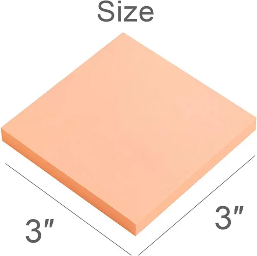 Vista 2 de Vanpad Notas adhesivas de 3 x 3 pulgadas, almohadillas autoadhesivas de color rosa brillante, fáciles de publicar para el hogar, oficina, cuaderno