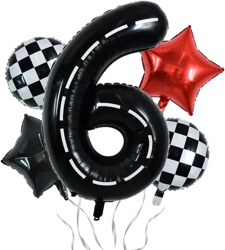 Vista 64 de Globos de números grandes, negros, de 40 pulgadas