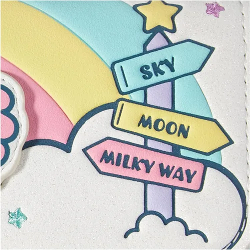 Vista 3 de Loungefly Sanrio Hello Kitty Little Twin Stars Rainbow Cloud - Cartera de tres pliegues Multi