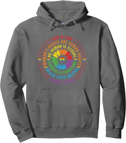 Vista 8 de Love is love - Sudadera con capucha LGBT Pride, Negro, S