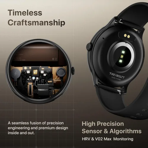 Vista 5 de Fire-Boltt Phoenix Pro - Reloj inteligente de llamadas Bluetooth de 1.390 in (1.39 pulgadas), asistente de voz AI, cuerpo de metal con más de 120