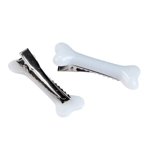 Vista 3 de BinaryABC Pinzas para el pelo de hueso de perro, horquillas para el cabello, accesorios de fiesta de cosplay de Halloween, 10 unidades The