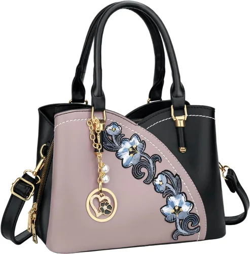 Vista 28 de KKXIU Monederos y bolsos de mano con triple compartimento para mujer, bolso de mano con asa superior