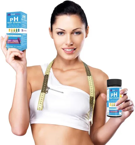 Vista 5 de Just Fitter Tiras de prueba de pH para probar los niveles alcalinos y ácidos en el cuerpo. Monitorea y controla tu nivel de pH con saliva y orina.