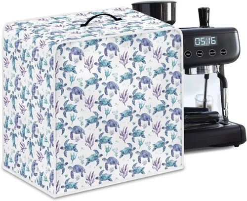 Vista 45 de Cubiertas para máquina de café con mango superior, resistentes a las manchas, para mezclador, compatible con la mayoría de cafeteras