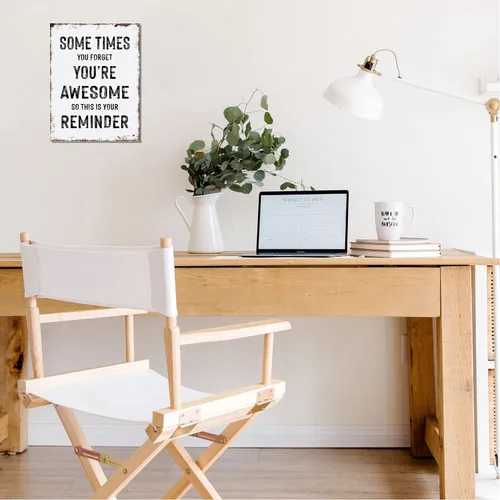 Vista 6 de Decoración de pared inspiradora, a veces te olvidas de tus impresionantes regalos, regalo de despedida para compañeros de trabajo, regalo