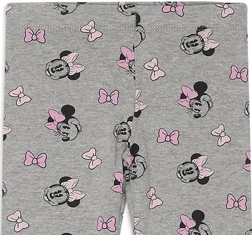 Vista 7 de Disney Minnie Mouse - Conjunto de sudadera con capucha y leggings para bebés y niños pequeños, color rosagrisblanco