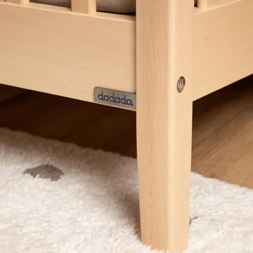 Vista 5 de dadada LaLa - Cuna convertible 3 en 1 de madera maciza, natural